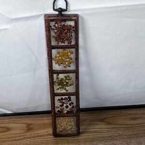 Gamut Designs Resin Seed Grain Wall Hanging Art Brown Vintage 12.5in Good MCM